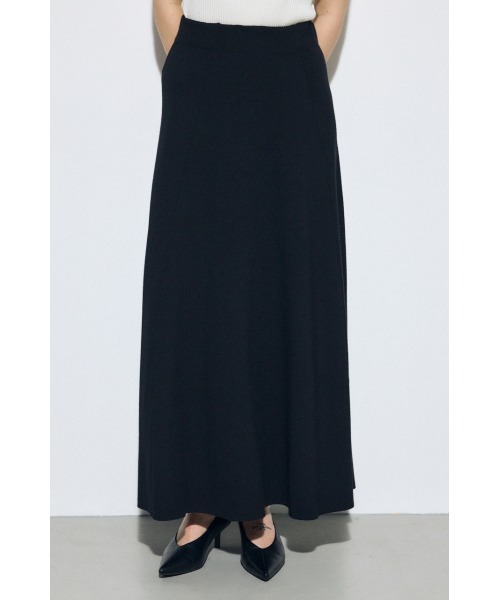 AZUL by moussy(アズールバイマウジー)の「【セットアップ対応】フレアニットロングスカート 春服 冬服 秋服 ニットスカート フレアスカート【身長/骨格別着用画像あり】(スカート・レディース・ブラック/ライトブルー/ブラウン・FREE)」の22枚目の写真