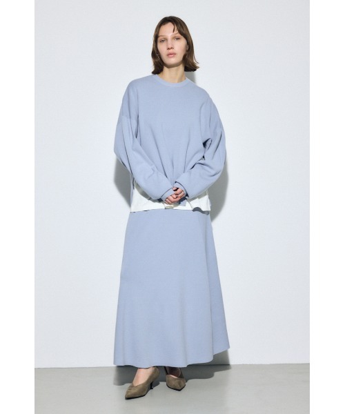 AZUL by moussy(アズールバイマウジー)の「【セットアップ対応】フレアニットロングスカート 春服 冬服 秋服 ニットスカート フレアスカート【身長/骨格別着用画像あり】(スカート・レディース・ブラック/ライトブルー/ブラウン・FREE)」の17枚目の写真
