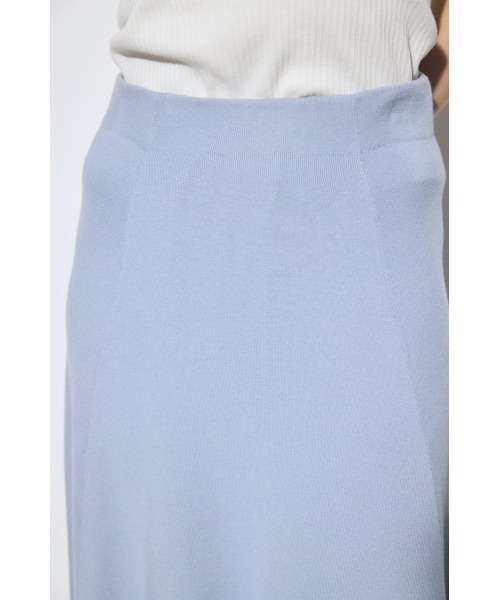 AZUL by moussy(アズールバイマウジー)の「【セットアップ対応】フレアニットロングスカート 春服 冬服 秋服 ニットスカート フレアスカート【身長/骨格別着用画像あり】(スカート・レディース・ブラック/ライトブルー/ブラウン・FREE)」の18枚目の写真