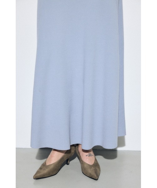 AZUL by moussy(アズールバイマウジー)の「【セットアップ対応】フレアニットロングスカート 春服 冬服 秋服 ニットスカート フレアスカート【身長/骨格別着用画像あり】(スカート・レディース・ブラック/ライトブルー/ブラウン・FREE)」の21枚目の写真