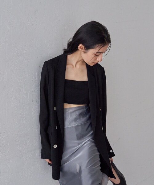 SHENERY（シーナリー）の「シアーウォッシャブルジャケット（テーラードジャケット・レディース・オフホワイト/ブラック/ベージュ・38/36）」の4枚目の写真