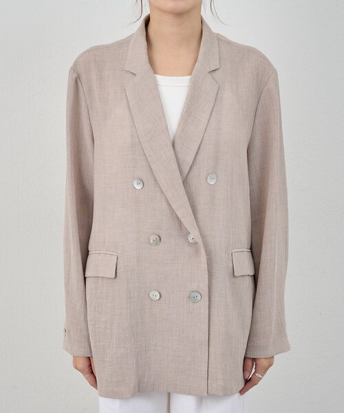 SHENERY（シーナリー）の「シアーウォッシャブルジャケット（テーラードジャケット・レディース・オフホワイト/ブラック/ベージュ・38/36）」の13枚目の写真