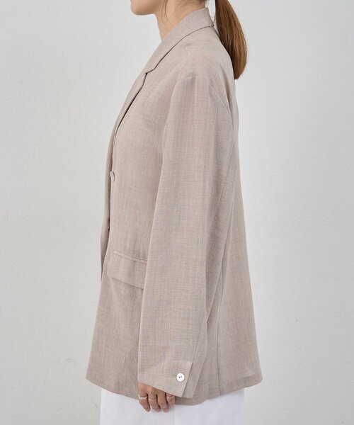 SHENERY（シーナリー）の「シアーウォッシャブルジャケット（テーラードジャケット・レディース・オフホワイト/ブラック/ベージュ・38/36）」の14枚目の写真