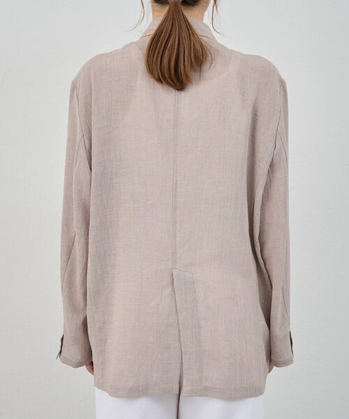 SHENERY（シーナリー）の「シアーウォッシャブルジャケット（テーラードジャケット・レディース・オフホワイト/ブラック/ベージュ・38/36）」の15枚目の写真