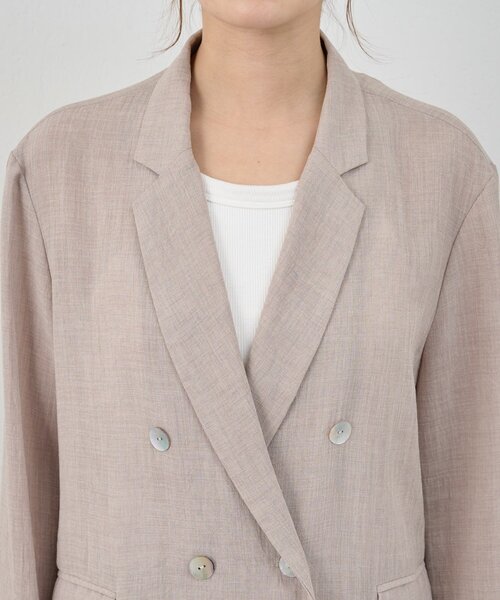 SHENERY（シーナリー）の「シアーウォッシャブルジャケット（テーラードジャケット・レディース・オフホワイト/ブラック/ベージュ・38/36）」の16枚目の写真