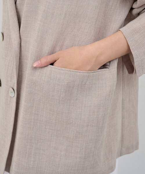 SHENERY（シーナリー）の「シアーウォッシャブルジャケット（テーラードジャケット・レディース・オフホワイト/ブラック/ベージュ・38/36）」の18枚目の写真