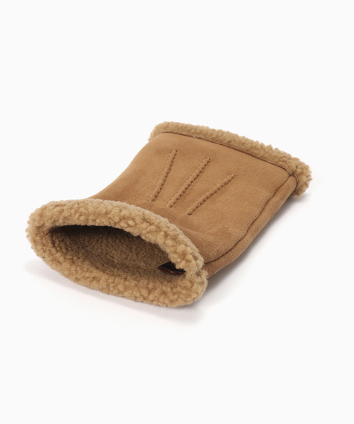 EDIFICE（エディフィス）の「MARIO PORTLANO(マリオポートラーノ）別注 Shearling Fingerless Glove（手袋・メンズ・ブラック/レッド/グリーン/ベージュ・23）」の7枚目の写真
