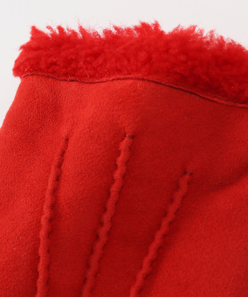 EDIFICE（エディフィス）の「MARIO PORTLANO(マリオポートラーノ）別注 Shearling Fingerless Glove（手袋・メンズ・ブラック/レッド/グリーン/ベージュ・23）」の11枚目の写真