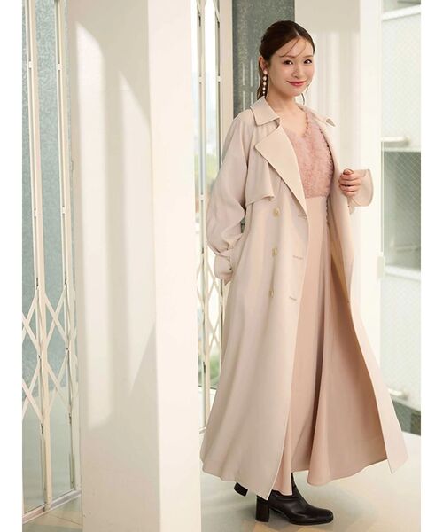 MERCURYDUO（マーキュリーデュオ）の「チュールフリルドッキングサテンワンピース（ドレス・レディース・ブルー/ピンク・MEDIUM/SMALL）」の4枚目の写真