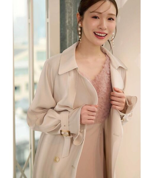 MERCURYDUO（マーキュリーデュオ）の「チュールフリルドッキングサテンワンピース（ドレス・レディース・ブルー/ピンク・MEDIUM/SMALL）」の7枚目の写真