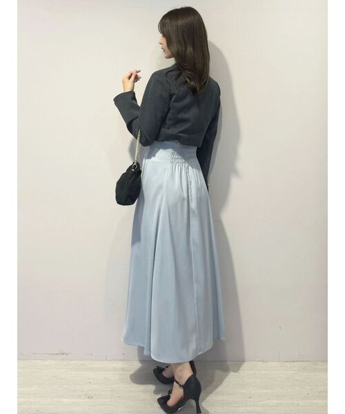 MERCURYDUO（マーキュリーデュオ）の「チュールフリルドッキングサテンワンピース（ドレス・レディース・ブルー/ピンク・MEDIUM/SMALL）」の18枚目の写真