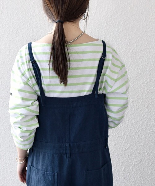 Le Minor（ルミノア）の「Le minor:〈洗濯機可能〉ボーダー ロング スリーブ TEE（Tシャツ/カットソー・レディース・ライトブルー/ピンク/ライトグリーン・ONE SIZE）」の12枚目の写真