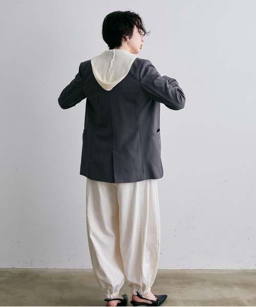 Trish（トリッシュ）の「金ボタンダブルテーラーJK（テーラードジャケット・レディース・グレー・MEDIUM）」の12枚目の写真