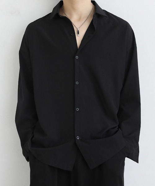KELVIN(ケルヴァン)の「Minimal Design Relax Fit Shirt ミニマルデザイン リラックスフィットシャツ(シャツ/ブラウス・メンズ・ホワイト/ブラック/グレー・LARGE/MEDIUM)」の3枚目の写真