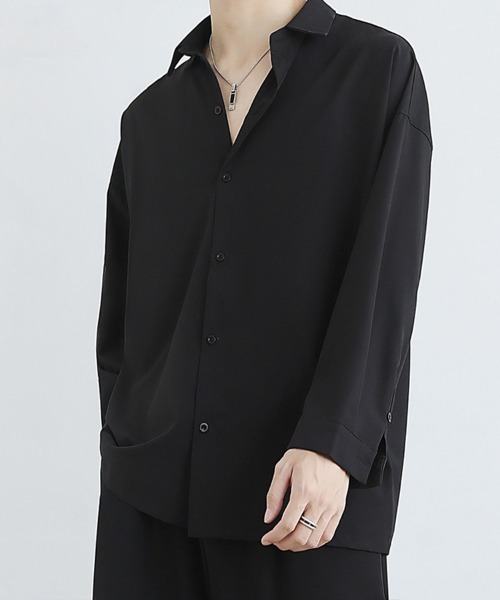 KELVIN(ケルヴァン)の「Minimal Design Relax Fit Shirt ミニマルデザイン リラックスフィットシャツ(シャツ/ブラウス・メンズ・ホワイト/ブラック/グレー・LARGE/MEDIUM)」の4枚目の写真