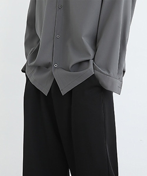 KELVIN(ケルヴァン)の「Minimal Design Relax Fit Shirt ミニマルデザイン リラックスフィットシャツ(シャツ/ブラウス・メンズ・ホワイト/ブラック/グレー・LARGE/MEDIUM)」の5枚目の写真