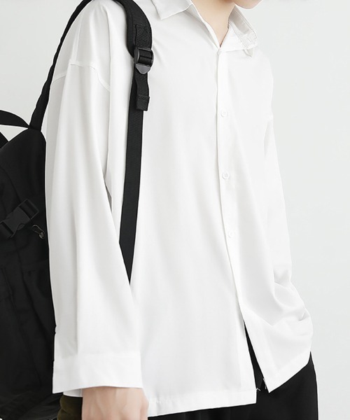 KELVIN(ケルヴァン)の「Minimal Design Relax Fit Shirt ミニマルデザイン リラックスフィットシャツ(シャツ/ブラウス・メンズ・ホワイト/ブラック/グレー・LARGE/MEDIUM)」の6枚目の写真