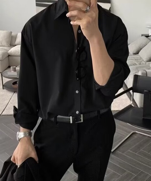 KELVIN(ケルヴァン)の「Minimal Design Relax Fit Shirt ミニマルデザイン リラックスフィットシャツ(シャツ/ブラウス・メンズ・ホワイト/ブラック/グレー・LARGE/MEDIUM)」の11枚目の写真