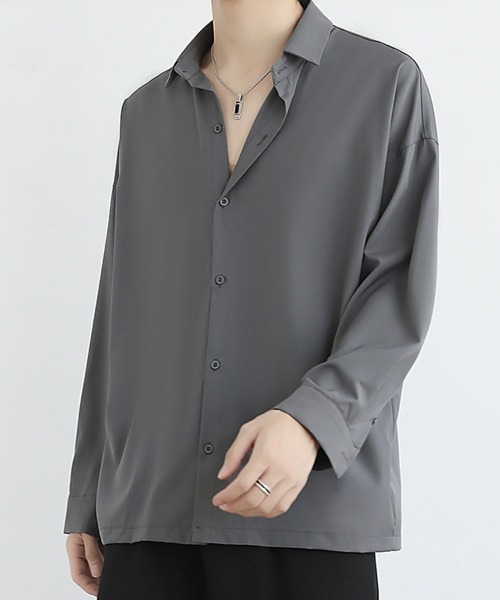 KELVIN(ケルヴァン)の「Minimal Design Relax Fit Shirt ミニマルデザイン リラックスフィットシャツ(シャツ/ブラウス・メンズ・ホワイト/ブラック/グレー・LARGE/MEDIUM)」の13枚目の写真