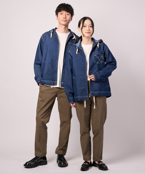 Arnold Palmer（アーノルドパーマー）の「【LOFTAIRDENIM＆DUCK】シェア フードジャケット（デニムジャケット・レディース・ダークインディゴブルー/ベージュ/ブラック・LL/L/M/S/XS）」の6枚目の写真