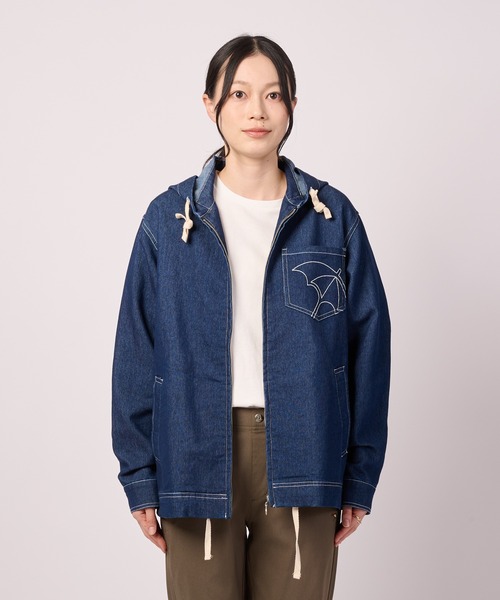 Arnold Palmer（アーノルドパーマー）の「【LOFTAIRDENIM＆DUCK】シェア フードジャケット（デニムジャケット・レディース・ダークインディゴブルー/ベージュ/ブラック・LL/L/M/S/XS）」の16枚目の写真