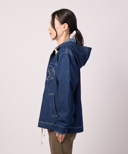 Arnold Palmer（アーノルドパーマー）の「【LOFTAIRDENIM＆DUCK】シェア フードジャケット（デニムジャケット・レディース・ダークインディゴブルー/ベージュ/ブラック・LL/L/M/S/XS）」の17枚目の写真