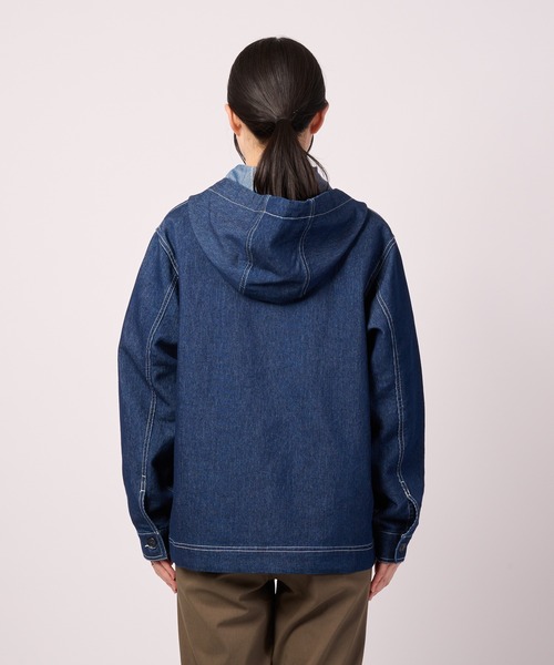 Arnold Palmer（アーノルドパーマー）の「【LOFTAIRDENIM＆DUCK】シェア フードジャケット（デニムジャケット・レディース・ダークインディゴブルー/ベージュ/ブラック・LL/L/M/S/XS）」の18枚目の写真
