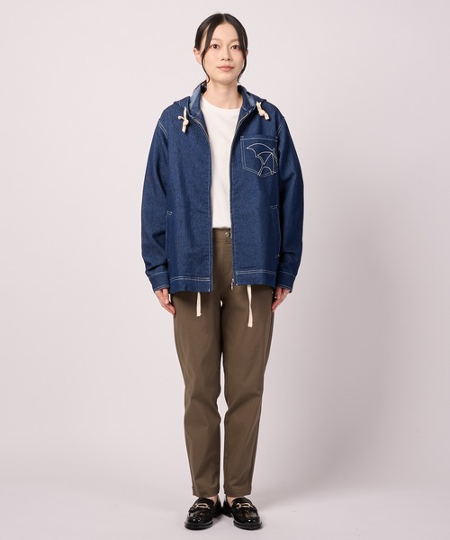 Arnold Palmer（アーノルドパーマー）の「【LOFTAIRDENIM＆DUCK】シェア フードジャケット（デニムジャケット・レディース・ダークインディゴブルー/ベージュ/ブラック・LL/L/M/S/XS）」の13枚目の写真