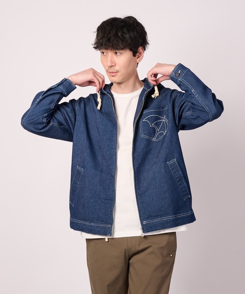 Arnold Palmer（アーノルドパーマー）の「【LOFTAIRDENIM＆DUCK】シェア フードジャケット（デニムジャケット・レディース・ダークインディゴブルー/ベージュ/ブラック・LL/L/M/S/XS）」の14枚目の写真