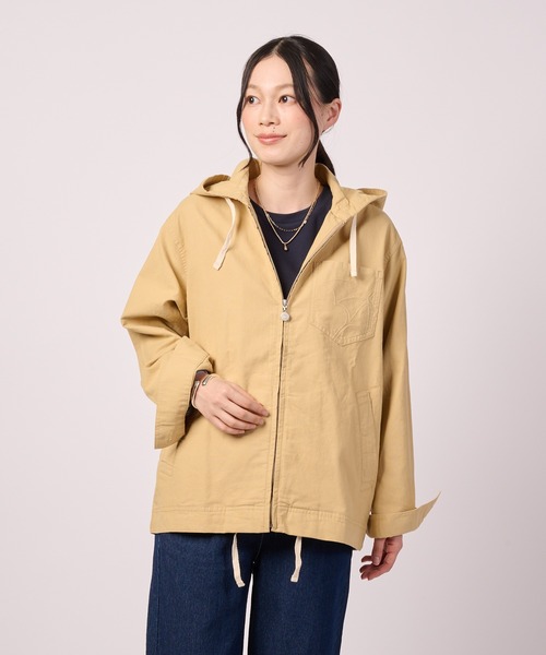 Arnold Palmer（アーノルドパーマー）の「【LOFTAIRDENIM＆DUCK】シェア フードジャケット（デニムジャケット・レディース・ダークインディゴブルー/ベージュ/ブラック・LL/L/M/S/XS）」の10枚目の写真