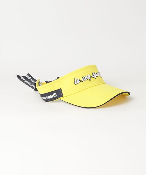 le coq sportif GOLF（ルコックスポルティフゴルフ）の「【DEOSCREEN】クーリングサンバイザー（サンバイザー・レディース・ホワイト/イエロー/ネイビー・F）」の18枚目の写真