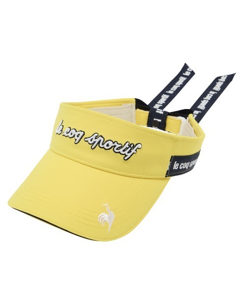 le coq sportif GOLF（ルコックスポルティフゴルフ）の「【DEOSCREEN】クーリングサンバイザー（サンバイザー・レディース・ホワイト/イエロー/ネイビー・F）」の3枚目の写真