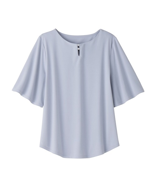 alotta(アロッタ)の「パールデザイン5分袖Tシャツブラウス(シャツ/ブラウス・レディース・グレー/ブラック/ライトブルー/ダークネイビー/ホワイト・M/L/LL)」の20枚目の写真