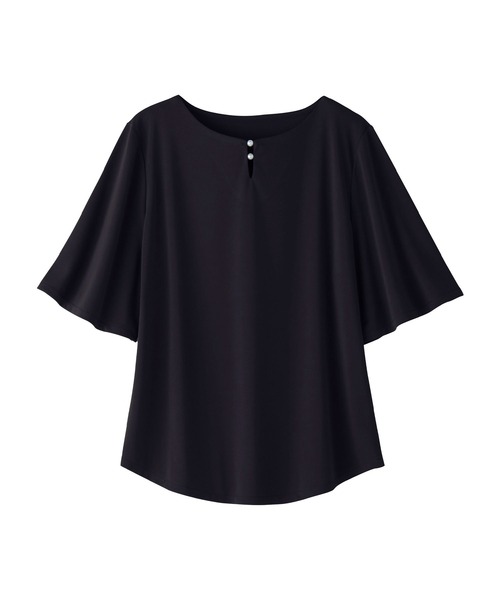 alotta(アロッタ)の「パールデザイン5分袖Tシャツブラウス(シャツ/ブラウス・レディース・グレー/ブラック/ライトブルー/ダークネイビー/ホワイト・M/L/LL)」の21枚目の写真