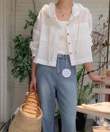 GLAMOROUS JANE（グラマラスジェーン）の「ストライプショート丈シアーパーカー（パーカー）」