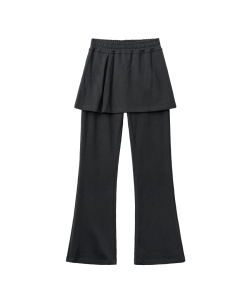 RENSE（レンセ）の「Pintuck Skirt Pants Charcoal（スウェットパンツ・レディース・その他・OS）」の3枚目の写真