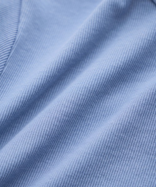 ROPE'(ロペ)の「コンフォートリブハーフスリーブカットソー(5分袖)/イージーケア・接触冷感(Tシャツ/カットソー・レディース・ブラック/サックスブルー/ブラウン・FREE)」の10枚目の写真