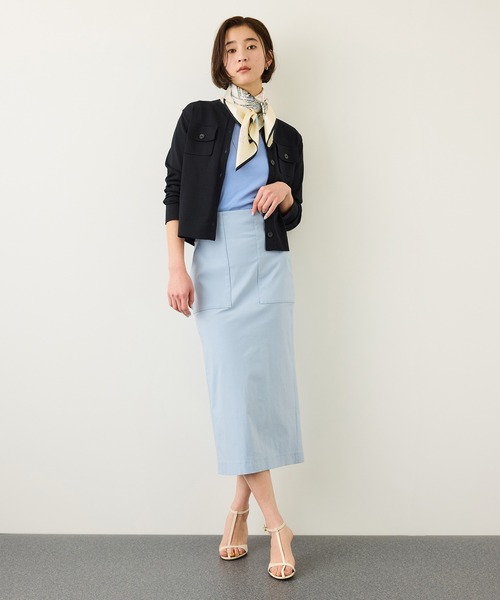 ROPE'(ロペ)の「コンフォートリブハーフスリーブカットソー(5分袖)/イージーケア・接触冷感(Tシャツ/カットソー・レディース・ブラック/サックスブルー/ブラウン・FREE)」の17枚目の写真