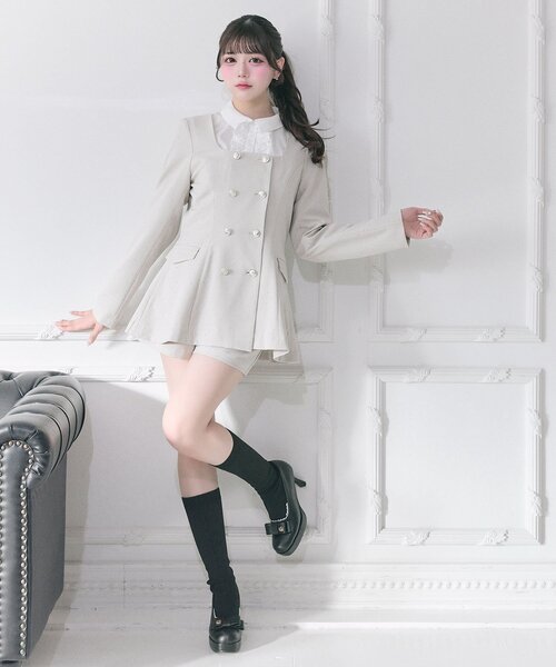 OLIVE des OLIVE（オリーブデオリーブ）の「【Belle Charme】Classical Frill Collar Jacket（ノーカラージャケット・レディース・アイボリー/チャコールグレー/ブラック・FREE）」の20枚目の写真