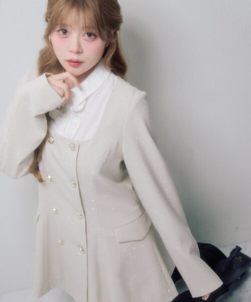 Belle Charme】Classical Frill Collar Jacket（ノーカラージャケット