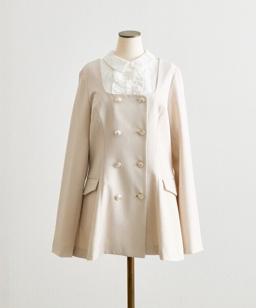Belle Charme】Classical Frill Collar Jacket（ノーカラージャケット