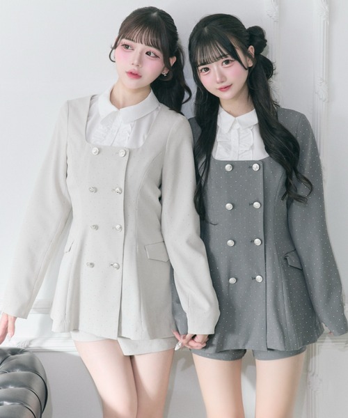 OLIVE des OLIVE（オリーブデオリーブ）の「【Belle Charme】Classical Frill Collar Jacket（ノーカラージャケット・レディース・アイボリー/チャコールグレー/ブラック・FREE）」の10枚目の写真