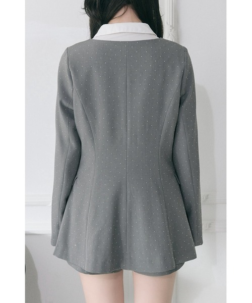 OLIVE des OLIVE（オリーブデオリーブ）の「【Belle Charme】Classical Frill Collar Jacket（ノーカラージャケット・レディース・アイボリー/チャコールグレー/ブラック・FREE）」の16枚目の写真