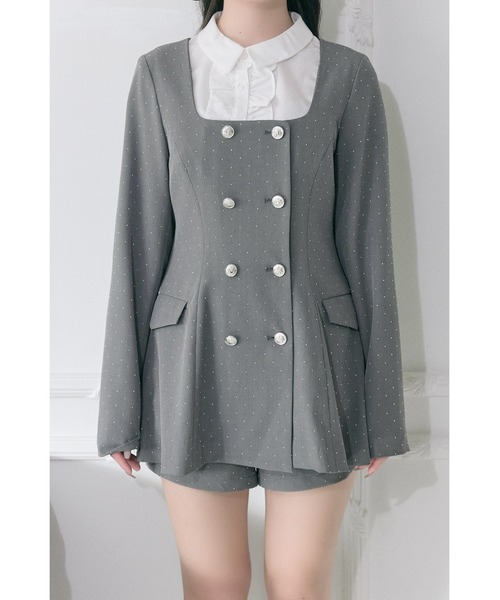 OLIVE des OLIVE（オリーブデオリーブ）の「【Belle Charme】Classical Frill Collar Jacket（ノーカラージャケット・レディース・アイボリー/チャコールグレー/ブラック・FREE）」の18枚目の写真