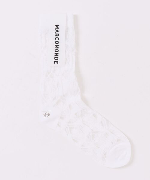 MARCOMONDE（マルコモンド）の「【MARCOMONDE】VENICE pattern 06 SC26-006（ソックス/靴下・レディース・ブラック/ホワイト/ライトグリーン/パープル・FREE）」の2枚目の写真
