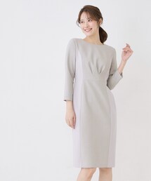 COUP DE CHANCE（クードシャンス）の「【手洗い可／日本製】配色タイトワンピース（ワンピース）」