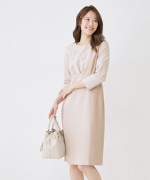 COUP DE CHANCE（クードシャンス）の「【手洗い可／日本製】配色タイトワンピース（ワンピース）」