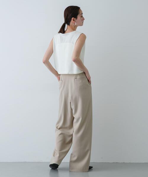 SENSE OF PLACE by URBAN RESEARCH（センスオブプレイスバイアーバンリサーチ）の「『洗濯可』リネンタッチクロップドセーター（ニット/セーター・レディース・イエロー/アイボリー/ネイビー/ブラック・ONE）」の8枚目の写真