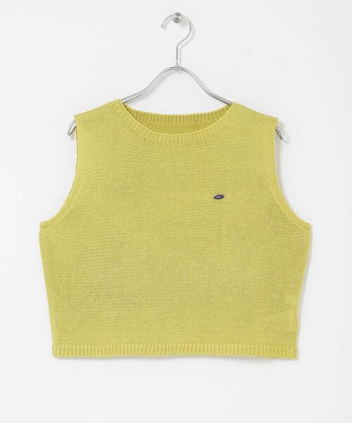 SENSE OF PLACE by URBAN RESEARCH（センスオブプレイスバイアーバンリサーチ）の「『洗濯可』リネンタッチクロップドセーター（ニット/セーター・レディース・イエロー/アイボリー/ネイビー/ブラック・ONE）」の18枚目の写真