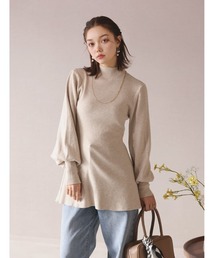 fifth（フィフス）の「ロングカフスペプラムハイネックニット（ニット/セーター）」